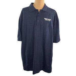 New Nike Golf Men's Dri-Fit Polo Shirt Hockey Club Logo Navy Blue Size XL